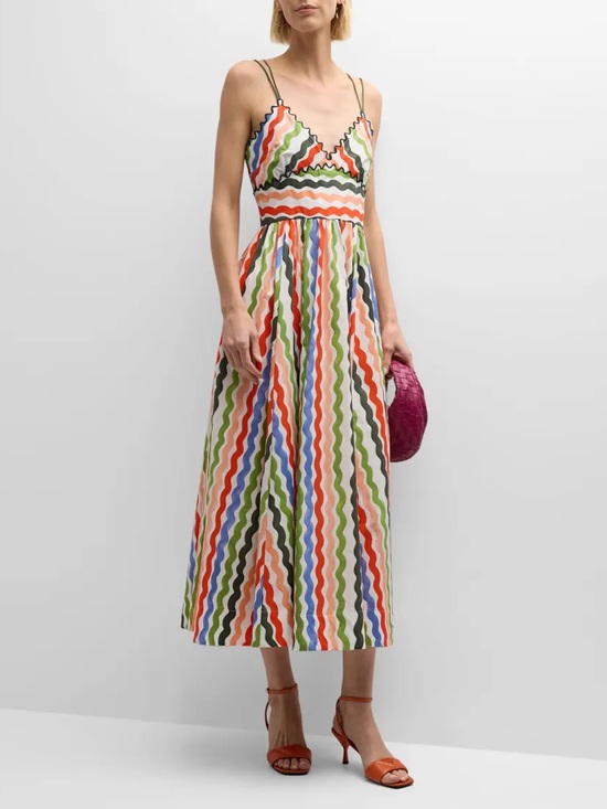 La Ligne Dresses & Skirts - La Ligne Scalloped Beatrix Midi Dress
